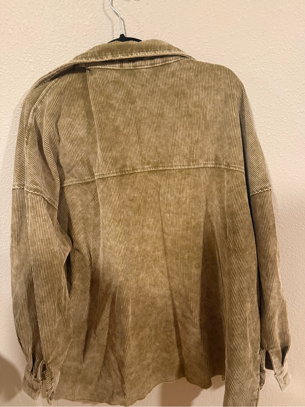 ZENANA MINERAL WASHED TAN CORDUROY JACKET 2X - Picture 4 of 4